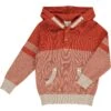 HIKER Rust Multi Hooded Sweater