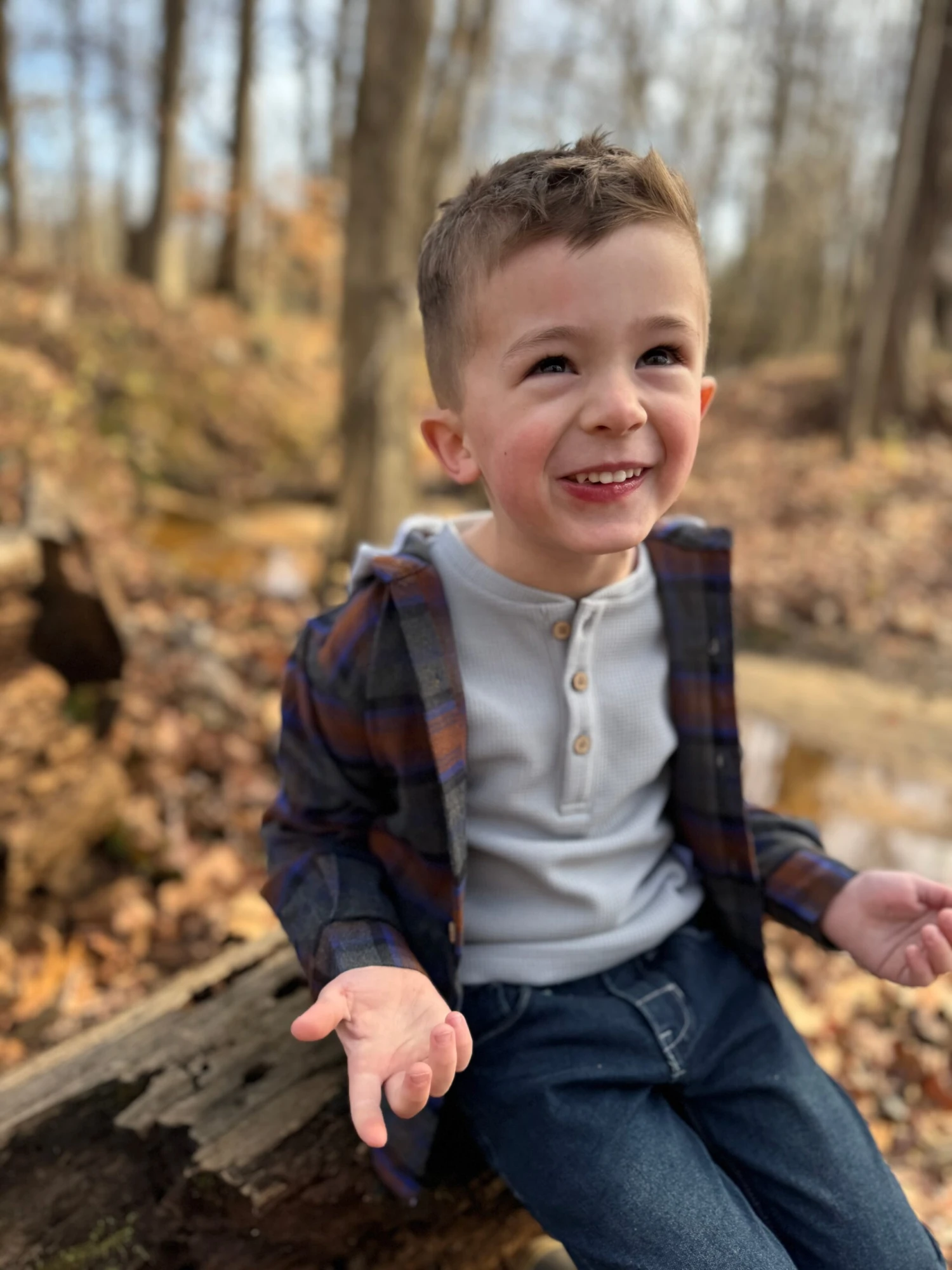 HARVARD Grey Waffle Henley 2 HARVARD Grey Waffle Henley - Image 2