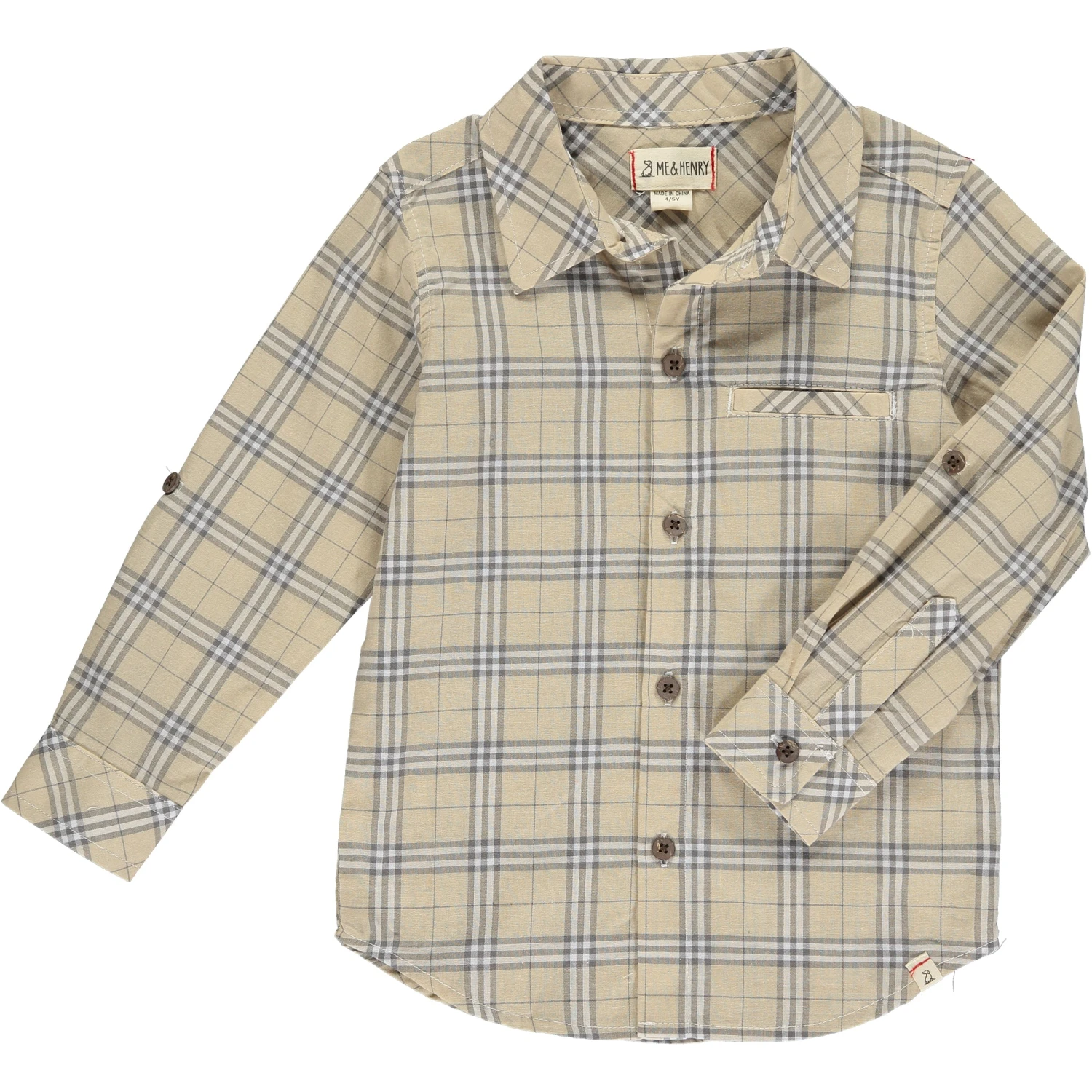 ATWOOD Tan Plaid Woven Shirt 1 ATWOOD Tan Plaid Woven Shirt
