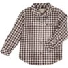 ATWOOD Brown Micro Plaid Woven Shirt