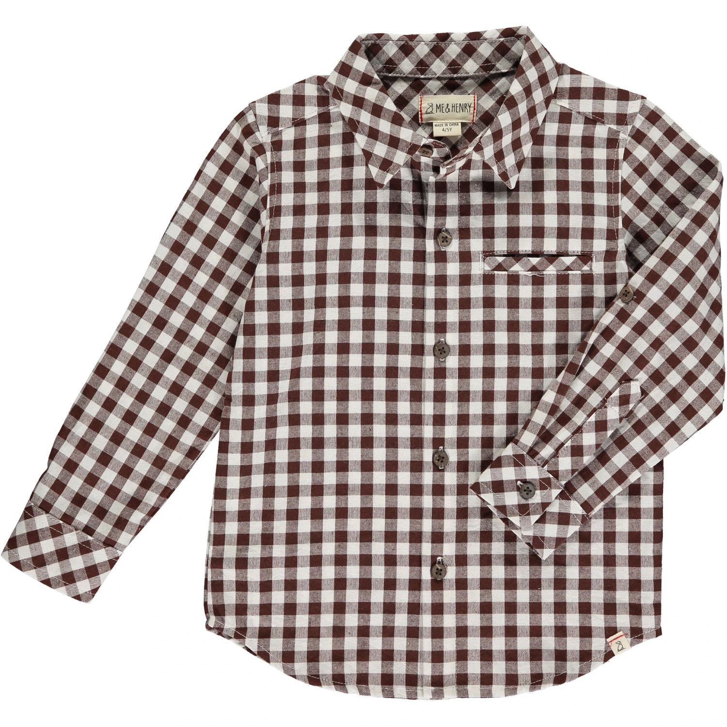 ATWOOD Brown Micro Plaid Woven Shirt 1 ATWOOD Brown Micro Plaid Woven Shirt
