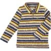 SUMTER Gold/Brown/Blue Stripe Pique Polo