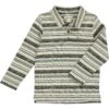 SUMTER Sage/Cream/Brown Stripe Pique Polo