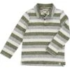 HARRY Sage/Grey/White Stripe Knitted Polo