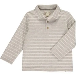 MIDWAY Grey/Cream Stripe Polo