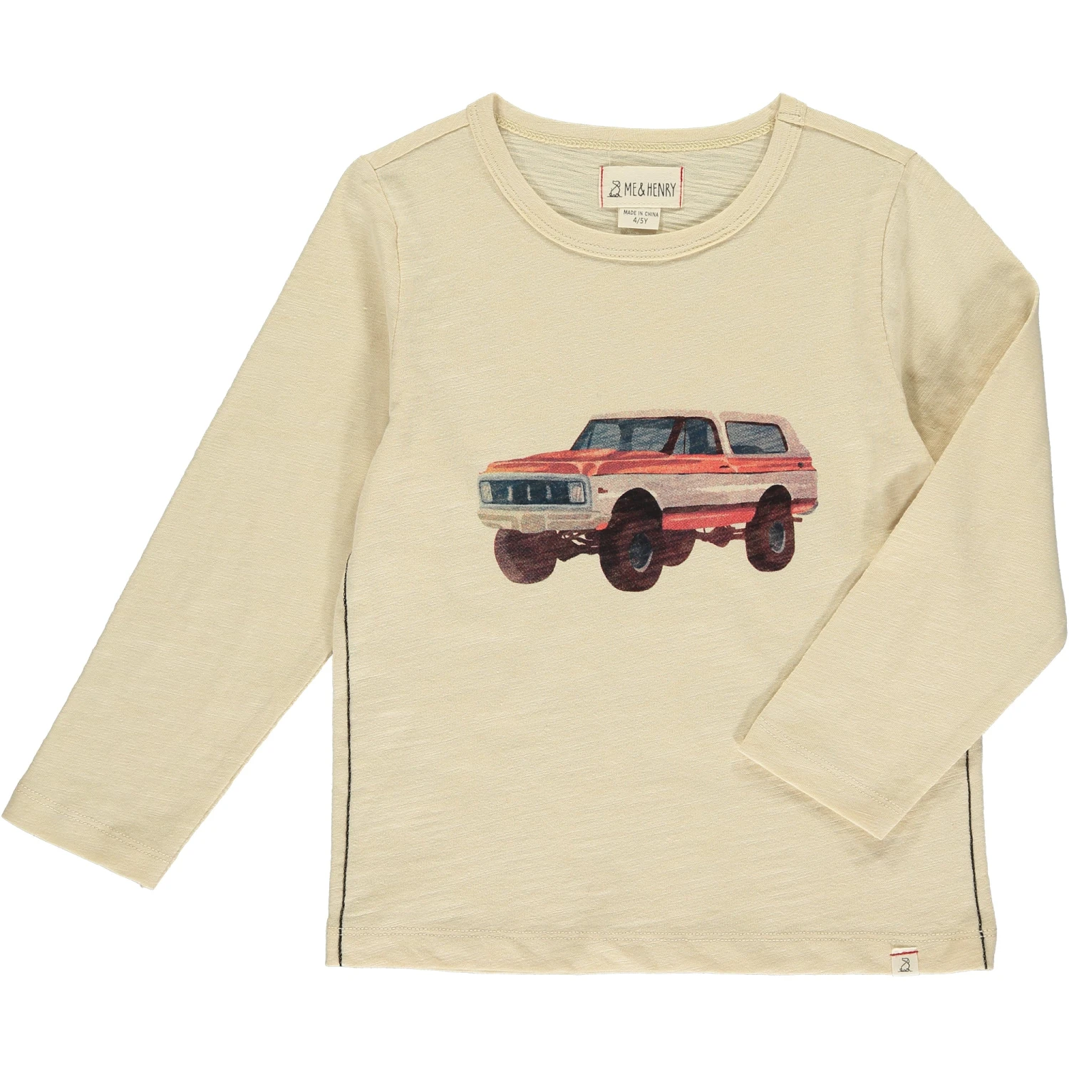 CHEROKEE Beige Bronco Raglan Printed Tee 1 CHEROKEE Beige Bronco Raglan Printed Tee
