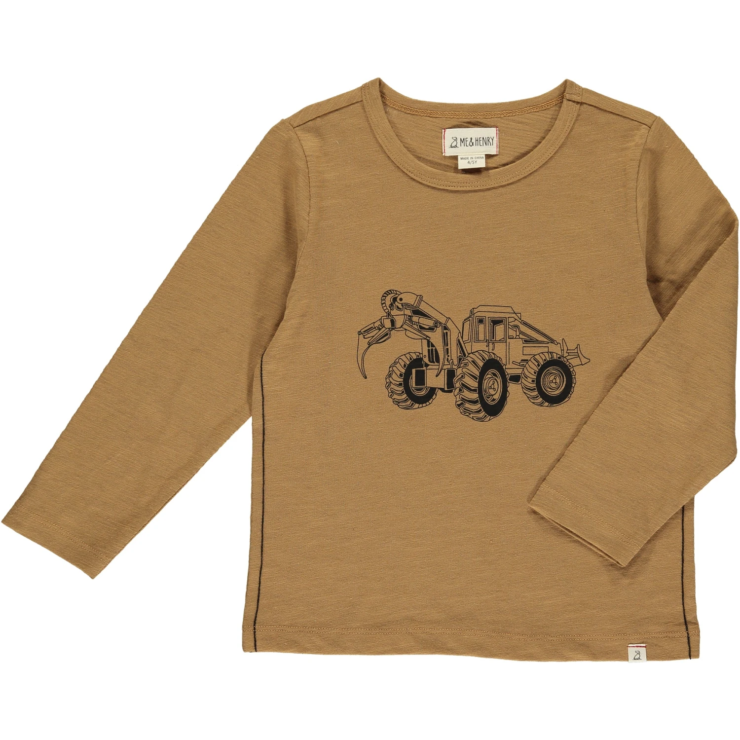 CHEROKEE Tan Construction Raglan Printed Tee 1 CHEROKEE Tan Construction Raglan Printed Tee