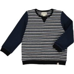 OBION Navy/Grey/White Stripe Sweatshirt