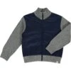 JOSHY Navy Grey Arms Sweater Jacket