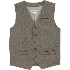 VICTOR Beige Tweed Vest