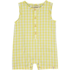 CABIN Yellow Plaid Playsuit