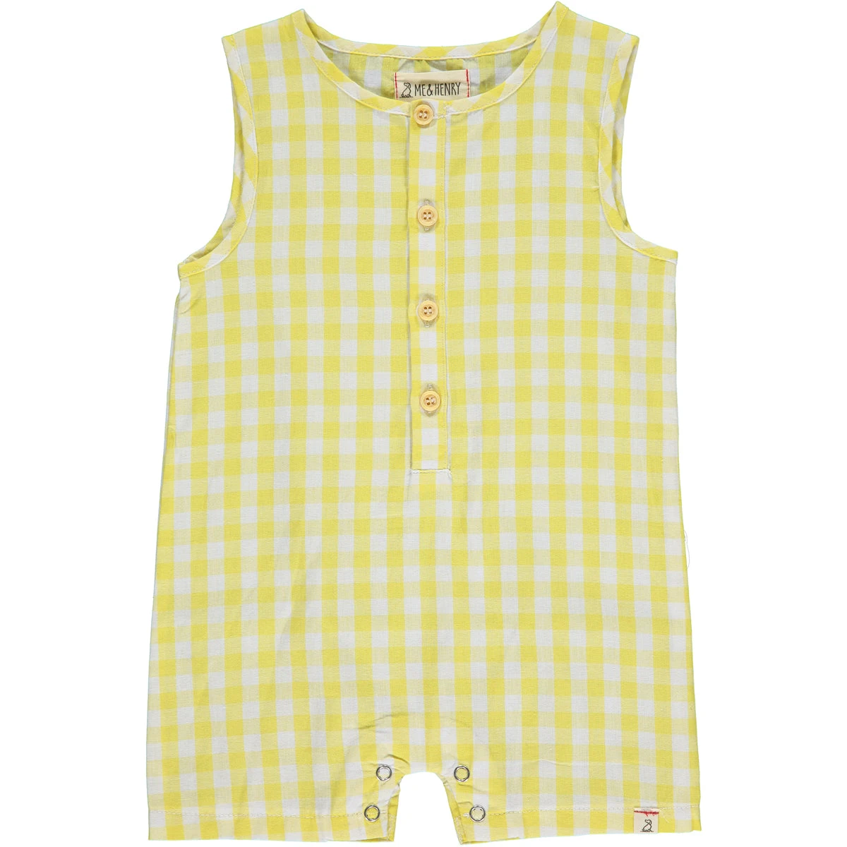 CABIN Yellow Plaid Playsuit 1 CABIN Yellow Plaid Playsuit