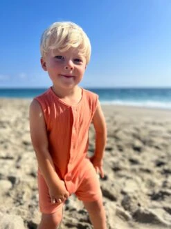 PABLO Orange Playsuit 7 PABLO Orange Playsuit -Me & Henry HB1201D 6