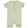 CAMBORNE Blue/Lemon/White Ribbed Henley Romper