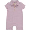 DRIFT Pink/Lilac Stripe Pique Polo Romper