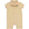 DRIFT Peach/Green Stripe Pique Polo Romper