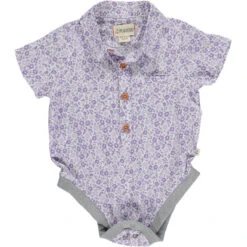HELFORD Lilac Floral Woven Onesie