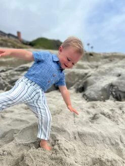 BOSUN Navy/Cream Heathered Pants -Me & Henry HB1222E HB1285G 2