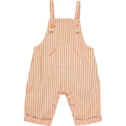 Me & Henry 32 AHOY Orange Stripe Woven Overalls