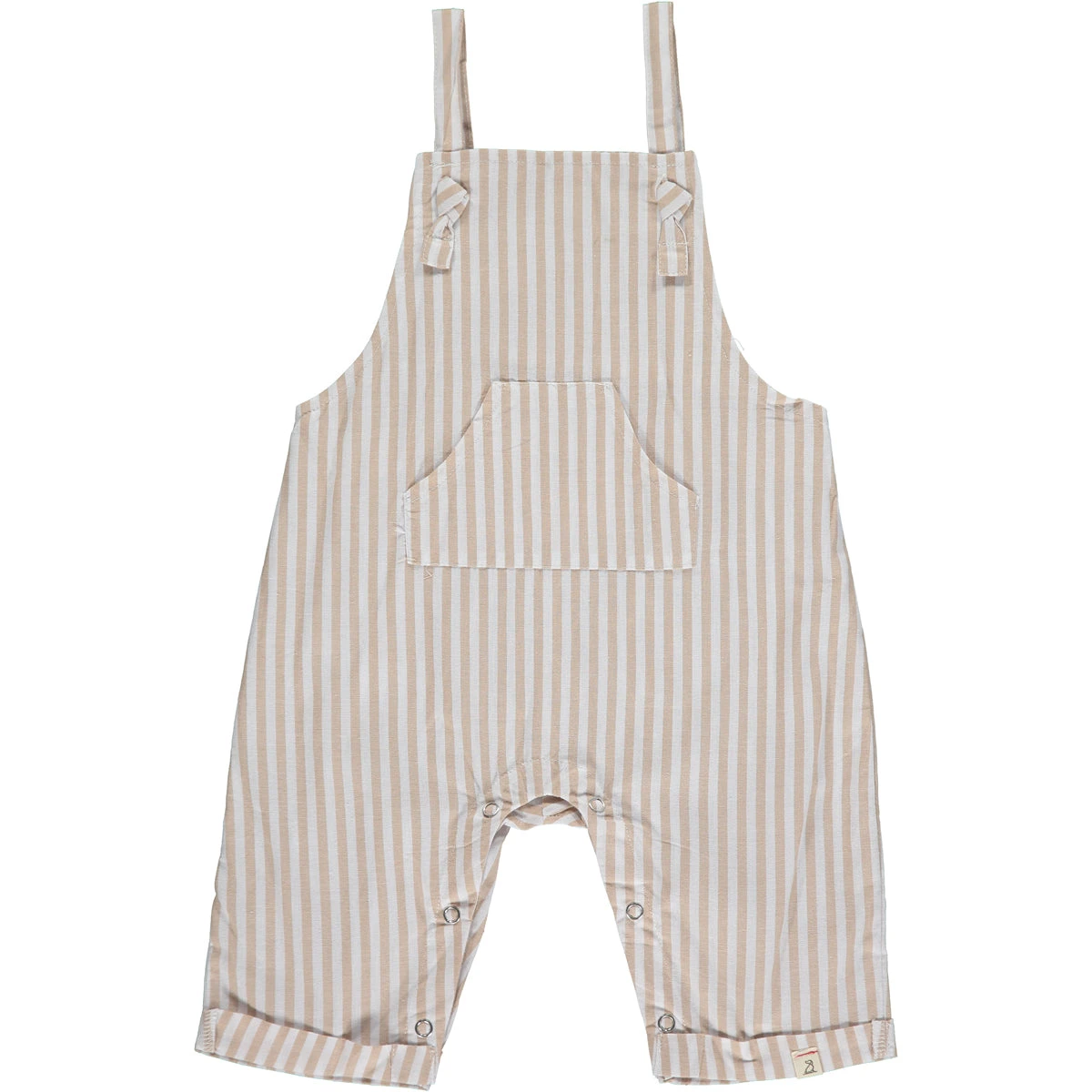 AHOY Beige Stripe Woven Overalls 1 AHOY Beige Stripe Woven Overalls