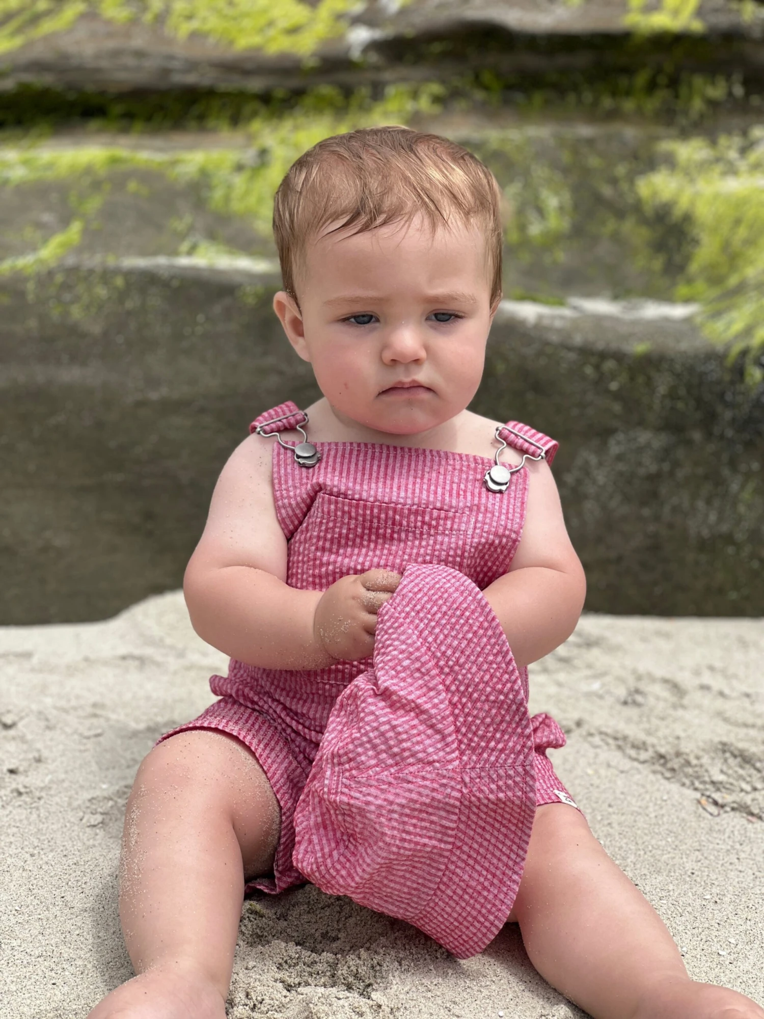 FISHERMAN Coral Seersucker Woven Hat 2 FISHERMAN Coral Seersucker Woven Hat - Image 2