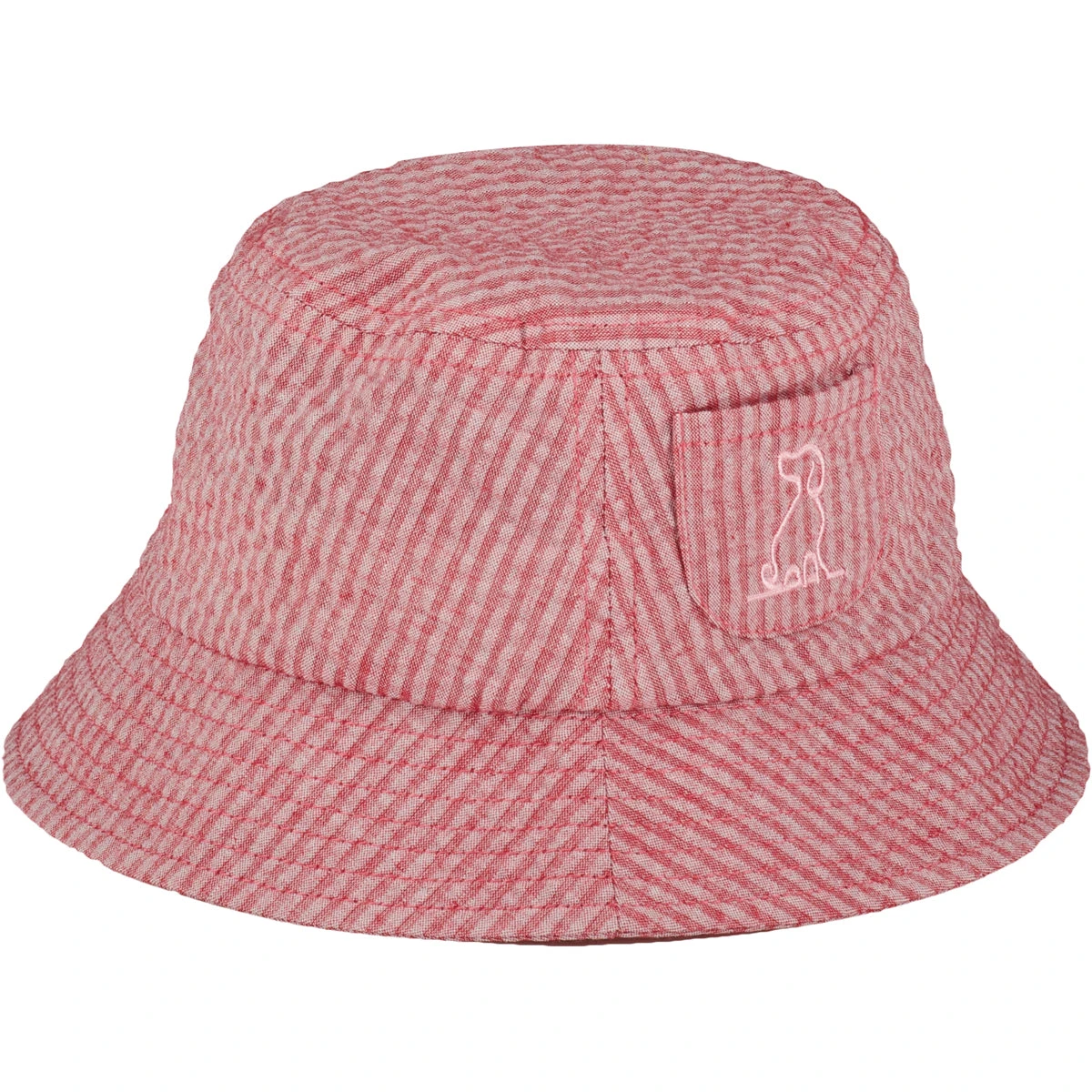 FISHERMAN Coral Seersucker Woven Hat 1 FISHERMAN Coral Seersucker Woven Hat