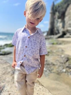 NEWPORT Lilac Floral Woven Shirt -Me & Henry HB1240K 3