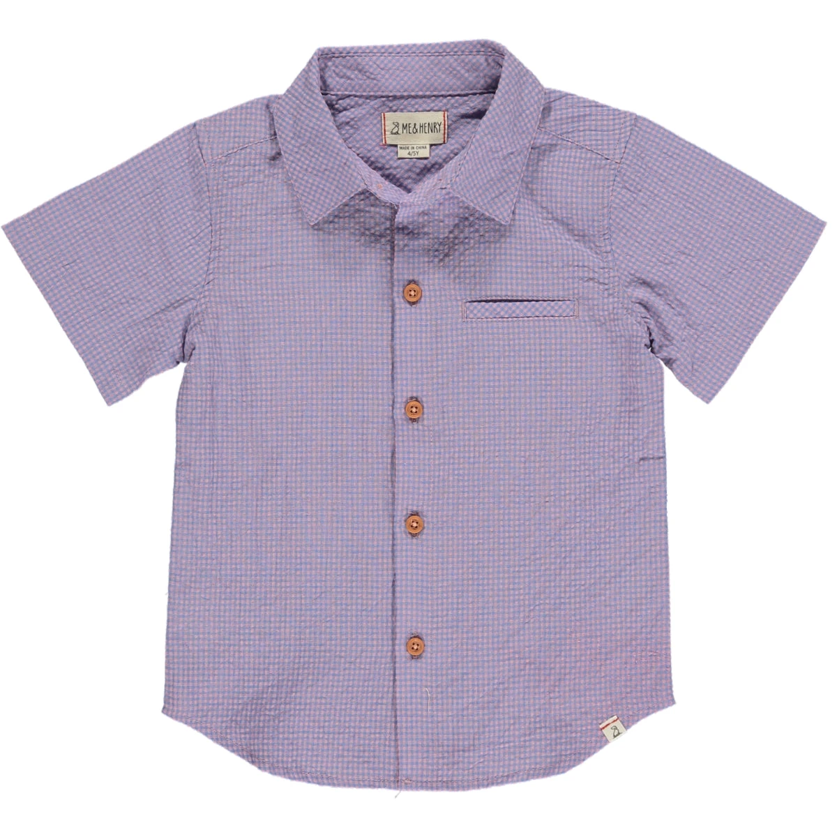 NEWPORT Blue/Pink Seersucker Woven Shirt 1 NEWPORT Blue/Pink Seersucker Woven Shirt
