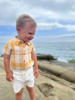 NEWPORT Gold Plaid Woven Shirt -Me & Henry HB1242K HB875M 1