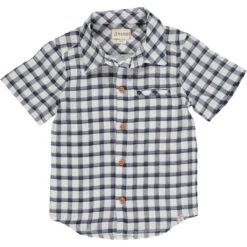 NEWPORT Navy/White Plaid Woven Shirt