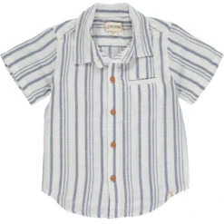 MAUI Blue/White Stripe Woven Shirt