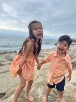 NEWPORT Orange/White Stripe Woven Shirt -Me & Henry HB1244C HB170D 1