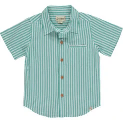 NEWPORT Green/White Stripe Woven Shirt