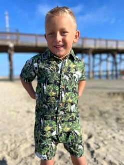 MAUI Green Palm Print Woven Shirt -Me & Henry HB1245D 1HB1288D 1