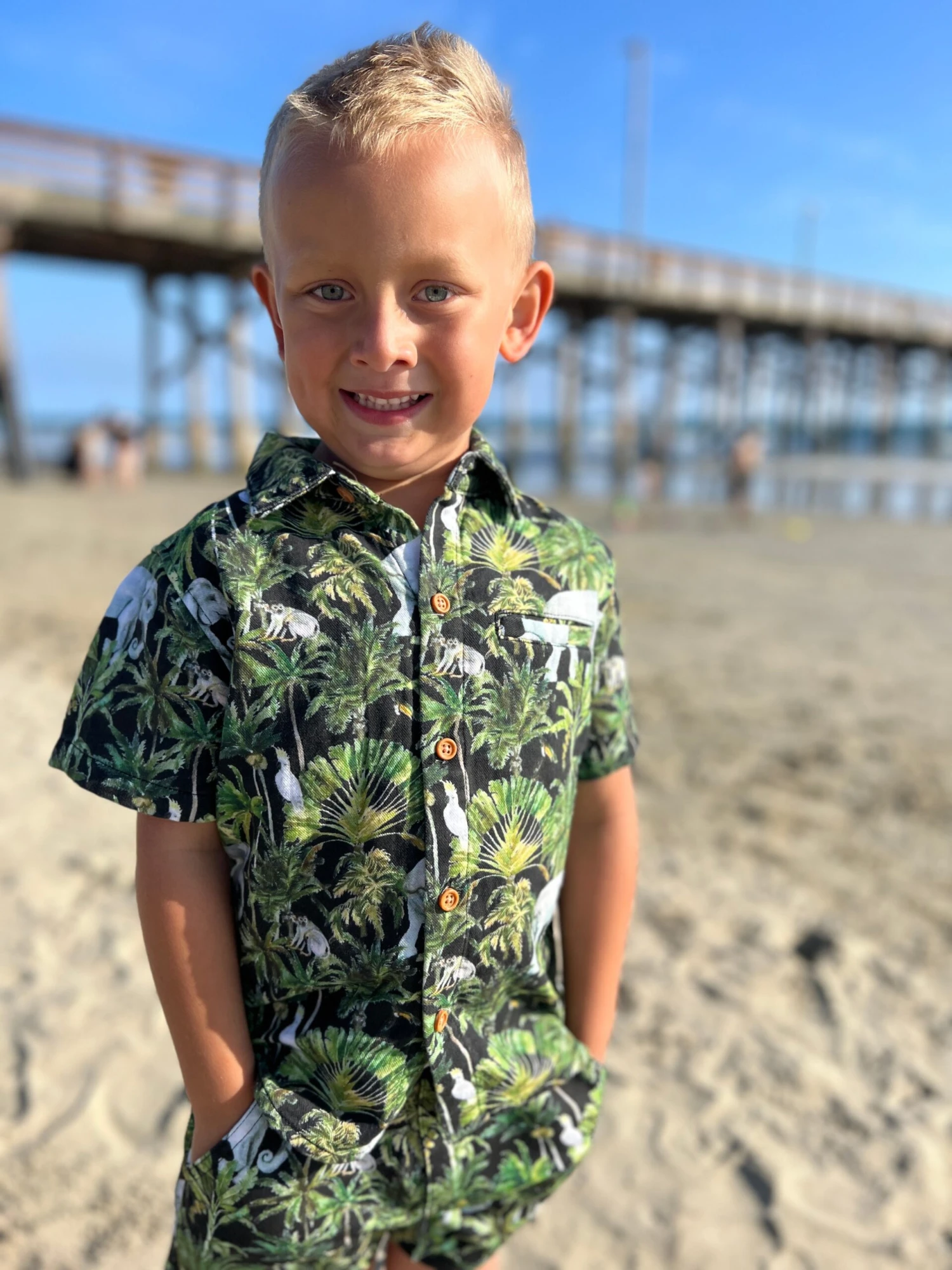 MAHALO Green Palm Woven Shorts 2 MAHALO Green Palm Woven Shorts - Image 2