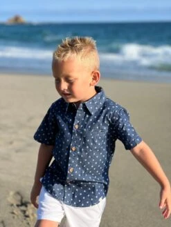 MAUI Chambray Anchor Woven Shirt -Me & Henry HB1245E 4