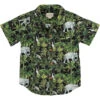 MAUI Green Palm Print Woven Shirt