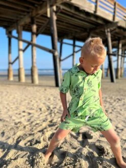 PAMPA Pale Green Savannah Giraffe Shirt 6 PAMPA Pale Green Savannah Giraffe Shirt -Me & Henry HB1246B HB1247B 2