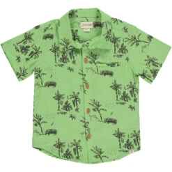 PAMPA Pale Green Savannah Giraffe Shirt
