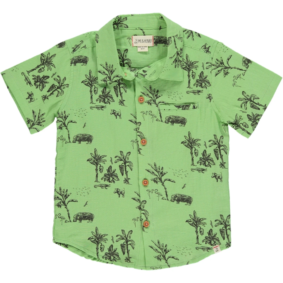 PAMPA Pale Green Savannah Giraffe Shirt 1 PAMPA Pale Green Savannah Giraffe Shirt