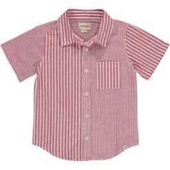 ARTHUR Red/White Multi Striped Woven Shirt