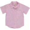 Mens Arthur Woven Shirt Pink/white Stripe