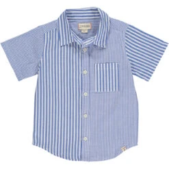 Me & Henry 24 ARTHUR Blue/White Multi Striped Woven Shirt