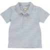 STARBOARD Blue/Cream Pique Stripe Polo