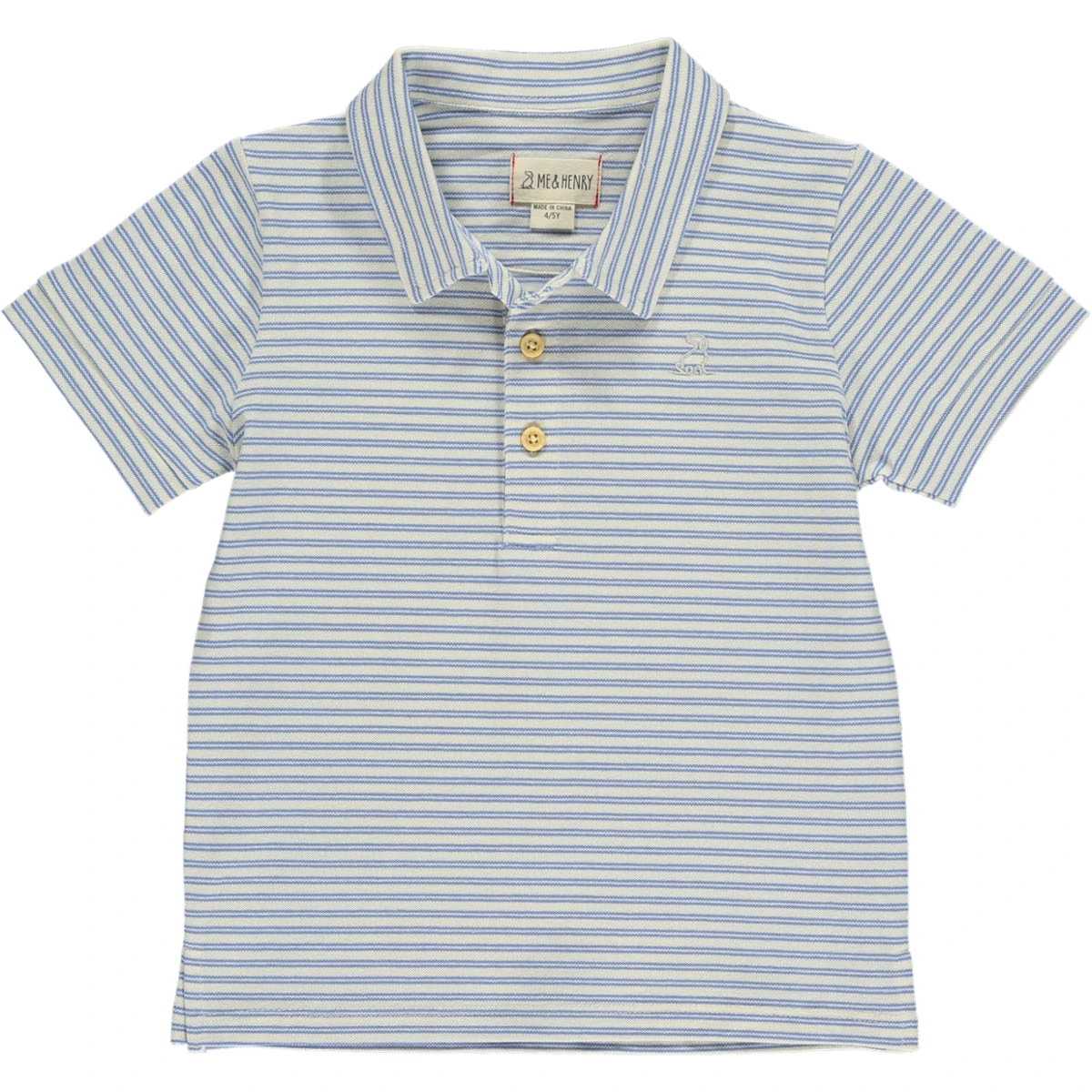 STARBOARD Blue/Cream Pique Stripe Polo 1 STARBOARD Blue/Cream Pique Stripe Polo