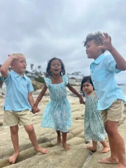 NEWPORT Aqua/Royal Stripe Woven Shirt -Me & Henry HB1253H HB1240A 1 e2f39eee d7b1 492b 86ba 201b13106bbb