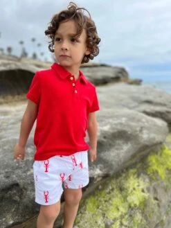 WATERGATE Terry Towelling Red Polo -Me & Henry HB1258A HB1258A 2