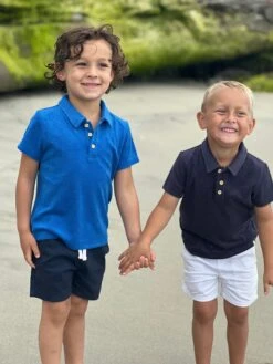 WATERGATE Terry Towelling Navy Polo -Me & Henry HB1258D HB170D HB1258B HB170G 1 1