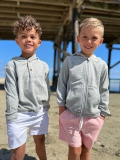 DEVON Terry Towelling Grey Hooded Top -Me & Henry HB1261C 3HB1260C 3