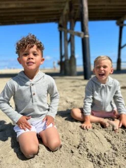 DEVON Terry Towelling Grey Hooded Top -Me & Henry HB1261C 5HB1260C 7